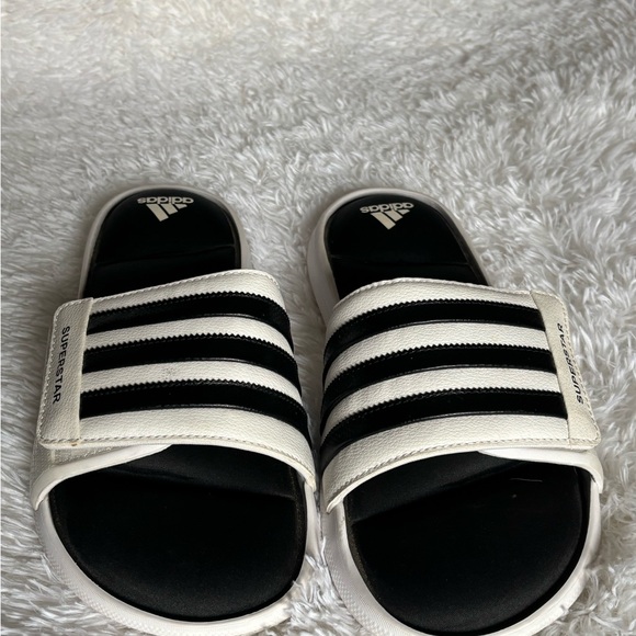 Adidas 5G Superstar Cloudfoam Slides Men’s size 11 Black White 3 stripe sandals main image 5